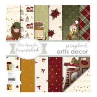 Kit de papier pour scrapbooking de Decorando la Navidad - Décor d'artiste - 6 feuilles