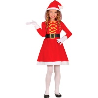 Costume de mère de Noël avec capuche pour filles