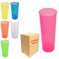 Gobelets en plastique colorés de 300 ml en tube - 420 pcs.