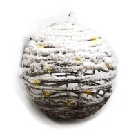 Boule de Noël enneigée avec lumière LED 20 cm