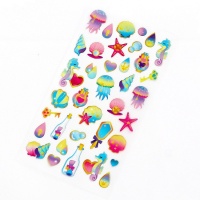 Stickers 3D d'animaux marins - 37 pièces