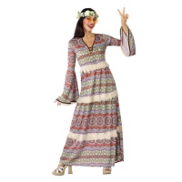 Costume hippie long avec franges pour femmes