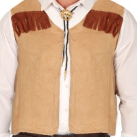 Gilet d'indien ou de cow-boy avec franges pour adultes