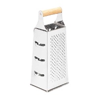 Râpe multifonction en acier avec manche en bambou de 25 cm