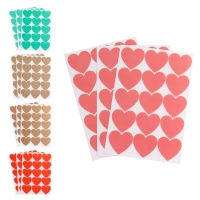 Autocollants en forme de coeur uni de 3 cm - 3 feuilles