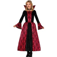 Costume de vampire imprimé gothique pour femmes