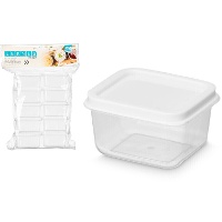 Tupper de 0,1 L carré avec couvercle - 10 unités