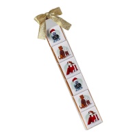 Chocolats de Noël en forme de chien dans une boîte de 6 chocolats assortis - 1 pc.