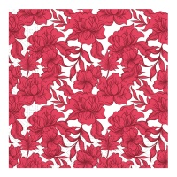 Serviettes de table Roses rouges 16,5 x 16,5 cm - 20 pcs.