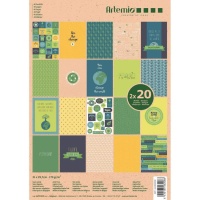 Kit de papier pour scrapbooking environnemental - Artemio - 40 feuilles