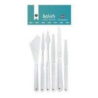 Spatules en plastique blanc - Artis decor - 6 pcs.