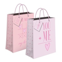 Sac cadeau You and Me 14 x 11,5 cm - 1 pc.