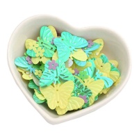 Paillettes papillons et fleurs - 15 gr