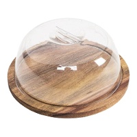 Fromagerie ronde en acacia