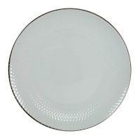 Assiette de 27,2 cm avec bord argenté