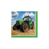 Serviettes Tracteur 12,5 x 12,5 cm - 16 unités