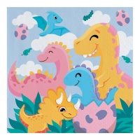 Serviettes de table Dino Friends 16,5 x 16,5 cm - 20 pcs.