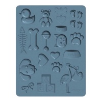 Moule en silicone pour animaux et bébés 12,5 x 9,5 cm - Sculpey