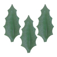 gaufrettes de feuilles de houx, 4,5 cm - Dekora - 500 pcs.
