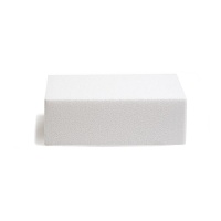 Socle carré en polystyrène 15 x 15 x 7,5 cm - Decora
