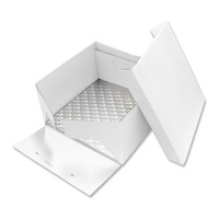 Boîte à gâteaux carrée 33 x 33 x 15 cm avec base de 1,1 cm - PME