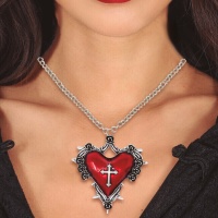 Pendentif en forme de coeur avec croix