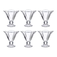 Coupe à glace de 200 ml en forme de fleur - 6 pcs.