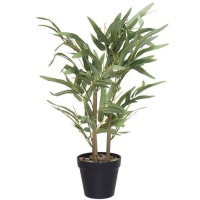 Plante artificielle bambou avec pot noir 20 x 50 cm