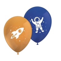 Ballons en latex Astronaute 28 cm - 8 pcs.