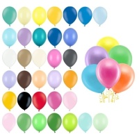 ballons latex pastel, 23 cm - PartyDeco - 100 pcs.