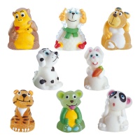 3D Funny animals gummy jelly figures 5,5 x 3 cm - Dekora - 24 unités