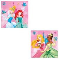Serviettes de table Disney Princesse 16,5 x 16,5 cm - 20 pcs.