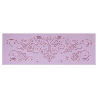 Moule rectangulaire baroque en silicone 35 x 11,7 cm - Artis decor