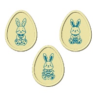Œufs de Pâques en chocolat blanc - lot de 54 pièces (5,2 x 4 cm)