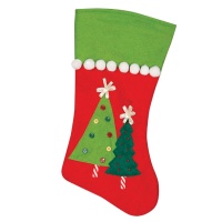 Chaussette sapin de Noël 50 cm