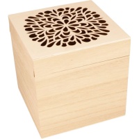 Boîte carrée en bois pour fleurs 15 x 15 x 15 cm