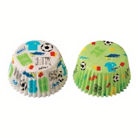 Caissettes pour cupcakes Football - Decora - 36 unités