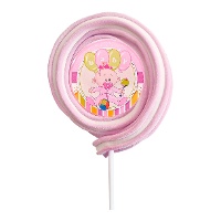 Brochette roller pour Baby shower rose de 40 gr