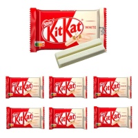KitKat de chocolat blanc avec biscuit - Nestlé - 6 unités