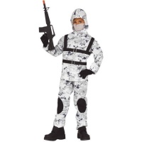 Costume militaire des forces spéciales avec capuche pour enfants