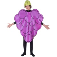 Costume de raisin violet avec chapeau pour adultes