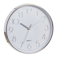 Horloge murale chromée 25 cm - DCasa