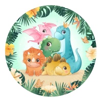 Assiettes Happy dinosaur 23 cm - 8 pcs.