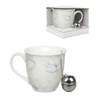 Tasse Shades of Flora de 510 ml avec filtre à thé - DCasa