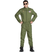 Costume de pilote de chasse américain pour homme