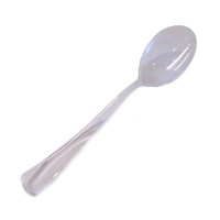 Cuillères en plastique transparent réutilisable de 13 cm - 15 pièces.