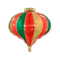 Ballon en forme d'ornement de Noël 51 x 49 cm - Partydeco
