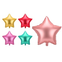 Ballon étoile en satin aux couleurs assorties 48 cm - PartyDeco - 1 pc.