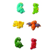 Figurines en sucre de dinosaures jurassiques - Décorer - 6 unités
