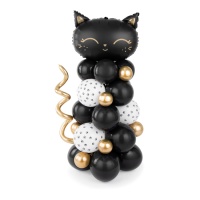 Bouquet de ballons chat noir - PartyDeco - 62 pcs.